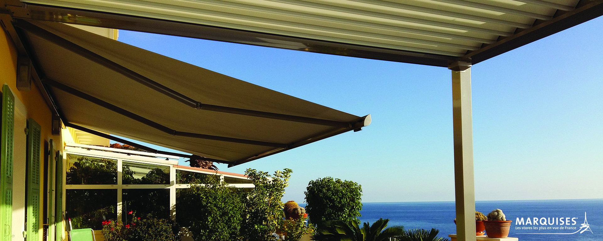 Stores bannes et pergola KANCOON à la Tranche sur Mer - spécialiste de la protection solaire : pergolas, stores, terrasses aux Sables d'Olonne et en Vendée